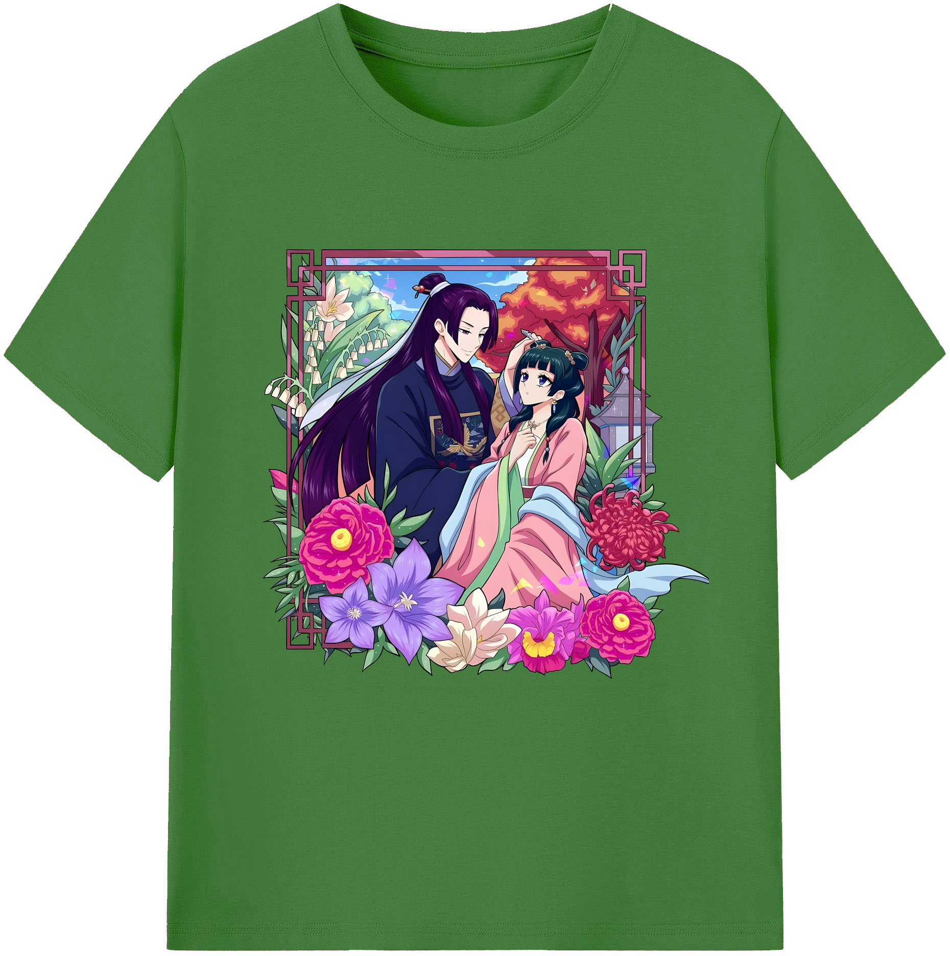（画像用） 薬屋のひとりごと The Apothecary Diaries レディースカジュアルプリントTシャツ（綿100％）